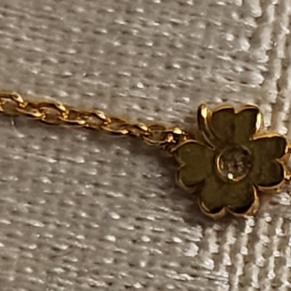 Sydney Evan “Lucky” Necklace .925 Gold Vermeil Diamond Accent Script Pendant 16” - Picture 7 of 13